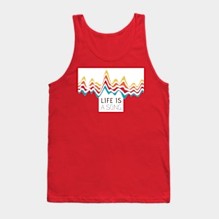 rainbow ecg mountains Tank Top